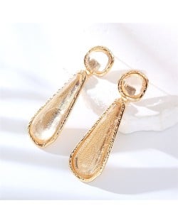 High Fashion Water Drop Dangle Resin Vintage Style Wholesale Women Costume Earrings - Champagne
