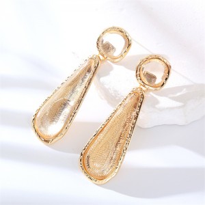 High Fashion Water Drop Dangle Resin Vintage Style Wholesale Women Costume Earrings - Champagne