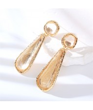 High Fashion Water Drop Dangle Resin Vintage Style Wholesale Women Costume Earrings - Champagne