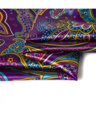 90*90 cm Boho Style Jungle Flowers Pattern Fashion Women Shawl Square Scarf - Purple