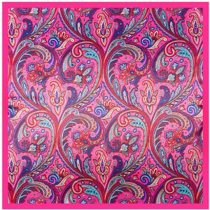 90*90 cm Boho Style Jungle Flowers Pattern Fashion Wholesale Women Shawl Square Scarf - Rose