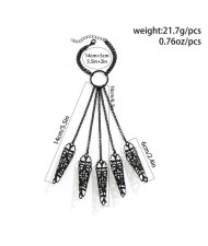 Popular Gothic Style Hollow-out Fashionable Wholesale Chain Finger Bracelet - Black