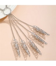 Popular Gothic Style Hollow-out Fashionable Wholesale Chain Finger Bracelet - Silver