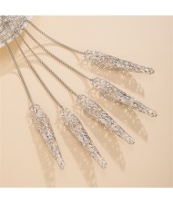 Popular Gothic Style Hollow-out Fashionable Wholesale Women Nail Chain Finger Bracelet - Silver