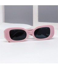 European and American Trend Rectangular Thick Frame Retro Wholesale Fashion Man and Women Sunglasses - Pink