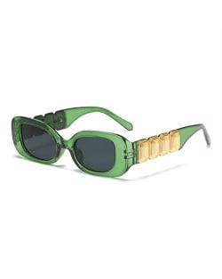 European and American Trend Rectangular Thick Frame Retro Wholesale Fashion Man and Women Sunglasses - Green