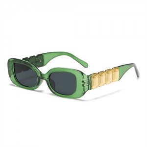 European and American Trend Rectangular Thick Frame Retro Wholesale Fashion Man and Women Sunglasses - Green
