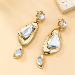 Fashion Boho Style Acrylic Geometric Shape Wholesale Women Dangle Earrings - White