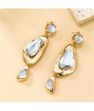 Fashion Boho Style Acrylic Geometric Shape Wholesale Women Dangle Earrings - White