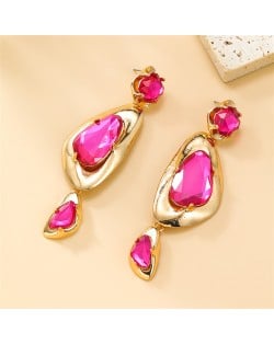 Fashion Boho Style Acrylic Geometric Shape Wholesale Women Dangle Earrings - Rose