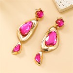 Fashion Boho Style Acrylic Geometric Shape Wholesale Women Dangle Earrings - Rose
