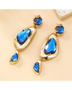 Fashion Boho Style Acrylic Geometric Shape Wholesale Women Dangle Earrings - Blue