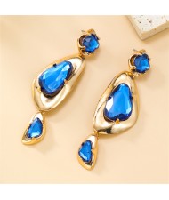 Fashion Boho Style Acrylic Geometric Shape Wholesale Women Dangle Earrings - Blue