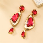 Fashion Boho Style Acrylic Geometric Shape Wholesale Women Dangle Earrings - Red