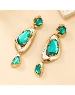 Fashion Boho Style Acrylic Geometric Shape Wholesale Women Dangle Earrings - Green