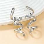 Fashion Thread Design Wholesale Alloy Women Earrings - Silver