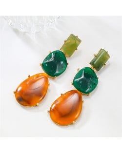 Bohemian Style Geometric Stone Shape Drop Design Fashion Wholesale Women Dangle Earrings