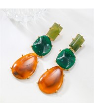 Bohemian Style Geometric Stone Shape Drop Design Fashion Wholesale Women Dangle Earrings