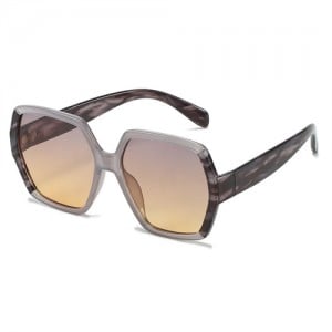 Trend Contrast Colors Design Thin Frame U.S. High Fashion Women Wholesale Sunglasses - Gray