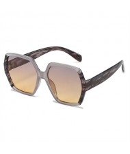 Trend Contrast Colors Design Thin Frame U.S. High Fashion Women Wholesale Sunglasses - Gray