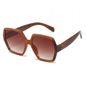 Trend Contrast Colors Design Thin Frame U.S. High Fashion Women Wholesale Sunglasses - Brown