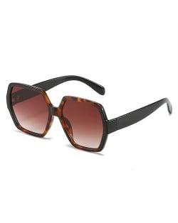 Trend Contrast Colors Design Thin Frame U.S. High Fashion Women Wholesale Sunglasses - Leopard