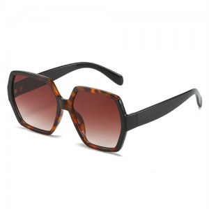 Trend Contrast Colors Design Thin Frame U.S. High Fashion Women Wholesale Sunglasses - Leopard