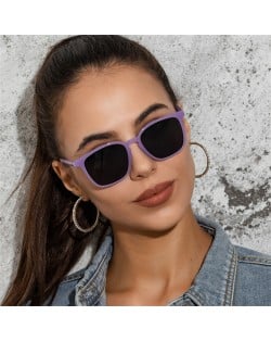 Vintage Classic Thin Frame Simple Design Wholesale Fashion Women Sunglasses - Purple