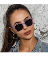 Vintage Classic Thin Frame Simple Design Wholesale Fashion Women Sunglasses - Purple