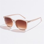 Vintage Classic Thin Frame Simple Design Wholesale Fashion Women Sunglasses - Champagne