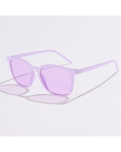 Vintage Classic Thin Frame Simple Design Wholesale Fashion Women Sunglasses - Lavender