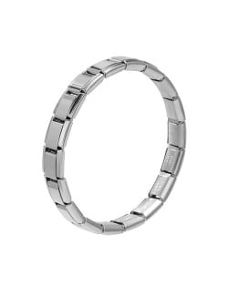 Popular Italy Elastic Watchband Design Wholesale Men's Stainless Steel Modular Bracelet - Silver