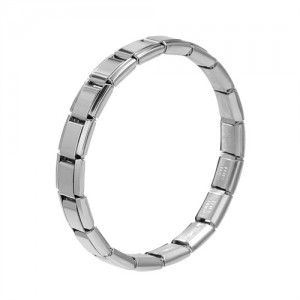 Popular Italy Elastic Watchband Design Wholesale Men's Stainless Steel Modular Bracelet - Silver