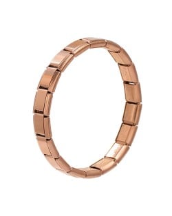 Popular Italy Elastic Watchband Design Wholesale Men's Stainless Steel Modular Bracelet - Rose Gold