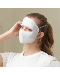 UPF 50+ Breathable Anti-UV Sun Protection Multi-Purpose Full Face Mask - Light Gray