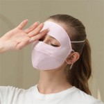 UPF 50+ Breathable Anti-UV Sun Protection Multi-Purpose Full Face Mask - Pink