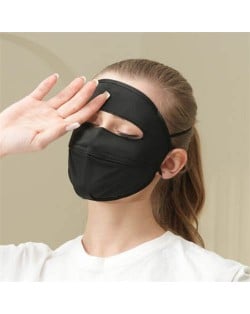 UPF 50+ Breathable Anti-UV Sun Protection Multi-Purpose Full Face Mask - Black