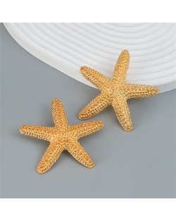 Osean Theme Golden Color Starfish Desigh Fashion Wholesale Women Earrings