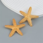 Osean Theme Golden Color Starfish Desigh Fashion Wholesale Women Earrings
