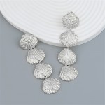 Osean Theme Alloy Sea Shells Desigh Fashion Wholesale Women Dangle Earrings - Silver