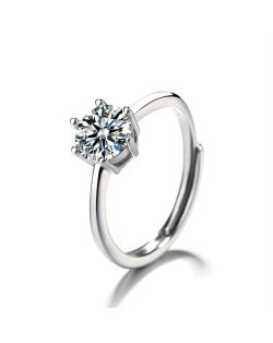 Shiny Six Claw Classic Design Fashion Wholesale Women Wedding Ring