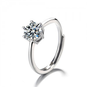 Shiny Six Claw Classic Design Fashion Wholesale Women Wedding Ring