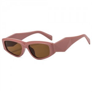 Wide Leg Thin Frame Cat Eye Design Wholesale Fashion Women Sunglasses - Brown