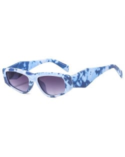 Wide Leg Thin Frame Cat Eye Design Wholesale Fashion Women Sunglasses - Blue