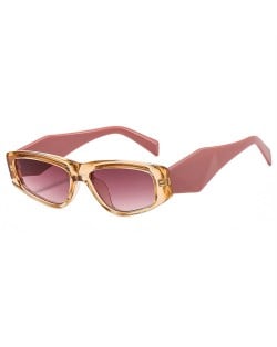 Wide Leg Thin Frame Cat Eye Design Wholesale Fashion Women Sunglasses - Pink