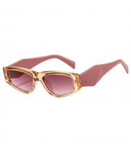 Wide Leg Thin Frame Cat Eye Design Wholesale Fashion Women Sunglasses - Pink