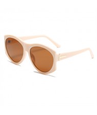 Classic Style Big Frame Wholesale Fashion Man and Women Sunglasses - Beige