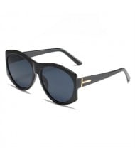 Classic Style Big Frame Wholesale Fashion Man and Women Sunglasses - Black