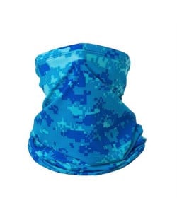 Outdoor Cycling/ Fishing/ Golf Sun Protection Breathable Multi-purpose Absorb Sweat Bandana/ Face Mask - Camouflage Blue