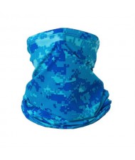 Outdoor Cycling/ Fishing/ Golf Sun Protection Breathable Multi-purpose Absorb Sweat Bandana/ Face Mask - Camouflage Blue